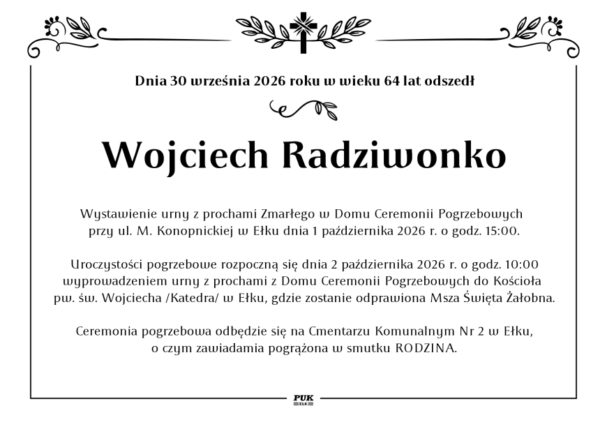 Wojciech Radziwonko - nekrolog